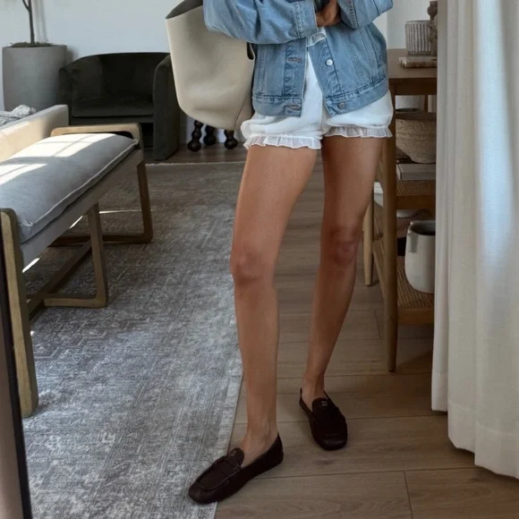 Miu Miu Rouched back Nappa Leather Brown Loafers - Picture 7 of 16